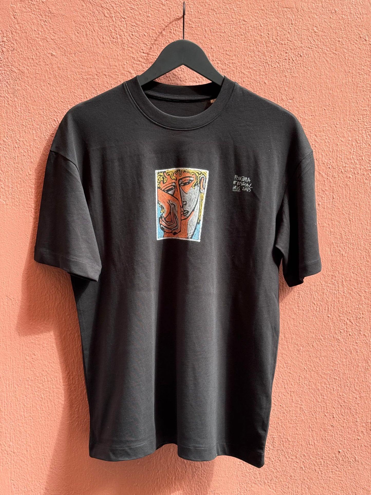 T-shirt noir Frisson x Povera x Iris Marchand