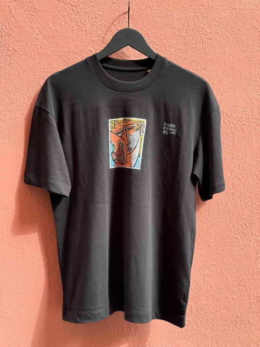 T-shirt noir Frisson x Povera x Iris Marchand